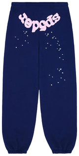 Sp5der OG Web Sweatpants Navy/pink
