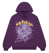 Sp5der Star OG Web V2 Hoodie Purple