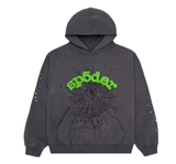 Sp5der Wait Web Hoodie Slate Grey