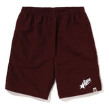 A Bathing Ape Sta Logo Beach Shorts Burgundy