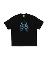Bape Shark Printed Blue Metallic Tee