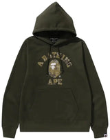 Bape BitMap College Pullover Hoodie Green