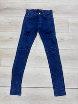 Amiri Ultrasuede Navy Blue Jeans