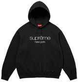 Supreme Classic Logo Hooded Sweatshirt Black