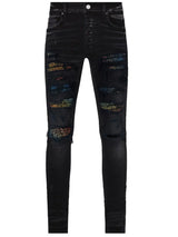 Amiri Rainbow Paisley Thrasher Jeans Aged Black