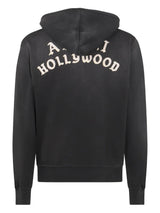 Amiri Hollywood Embellished Zip Up Hoodie Black