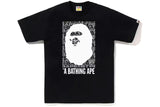 BAPE Lux Sport Pattern Box Ape Head Tee Black