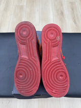 Nike Air Force 1 Low Patent Leather Dark Team Red Safety Orange- Pre-Owned