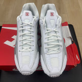 Nike Shox R4 White Bright Crimson Metallic Silver- Pre-Owned