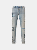 Amiri Boucle Logo MX1 Denim Jeans in Perfect Indigo