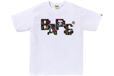 BAPE Neon Camo 8Bit Logo Tee White