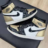 Jordan 1 Retro High NRG Patent Gold Toe - No Box - Pre-Owned