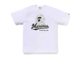 A BATHING APE x Chiba Lotte Marines Logo Tee "White"