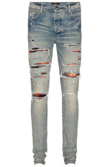 Amiri Plaid Bandana thrasher clay indigo Jean