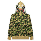 BAPE ABC Camo Double Shark Full Zip Hoodie Green