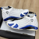 Jordan 14 Retro White Hyper Royal - PreOwned