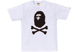 Bape Ape Crossbone Tee White