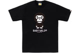 BAPE College Monogram Baby Milo Tee Black/Black