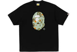 BAPE Vacation Pattern Ape Head Relaxed Fit Tee Black