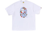 BAPE Vacation Pattern Ape Head Relaxed Fit Tee White