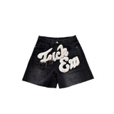 FuckEm Jean Shorts Black mohair