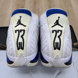 Jordan 14 Retro White Hyper Royal - PreOwned