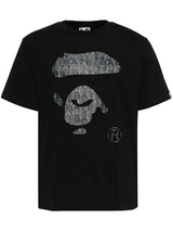 Bape Logo Print T-Shirt Black/Grey
