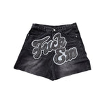 FuckEm Jean Shorts Black/Grey
