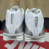 Nike Shox R4 White Bright Crimson Metallic Silver- Pre-Owned