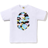 Bape Multi Camo Big Ape Head Tee White