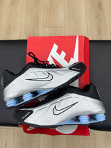 Nike Shox R4 Metallic Silver Black Psychic Blue- pre-owned