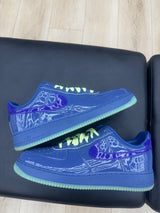 Nike Air Force 1 Low Patent Leather Mystic Navy Grape Ice - Pre-Owned