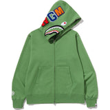 BAPE Shark Full Zip Hoodie Green Hood