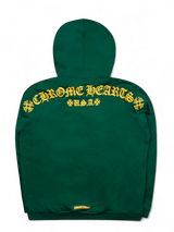 Chrome Hearts Vertical Logo Hoodie Green/Yellow