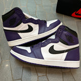 Jordan 1 Retro High Court Purple White - PRE-OWNED