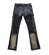 Triple Sevens Flared Denim Black