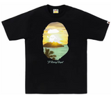 BAPE A Rising Bape Photo Tee Black