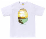 BAPE A Rising Bape Photo Tee White