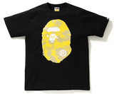 BAPE Reflection Camo Big Ape Head Tee Black/Yellow