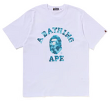 BAPE Radiation camo college tee White