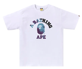BAPE Tie Dye College Tee White/Black