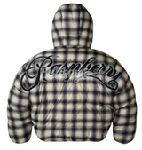 The GV Gallery Plaid Puffer Waterproof Coat Raspberry Hills