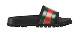 Gucci Pursuit Pool Slides Black - PRE-OWNED