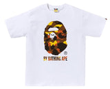 BAPE 1st Camo By Bathing Ape Tee White/Orange