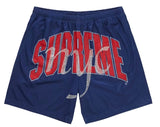 Supreme Rhinestone Mesh Short Navy