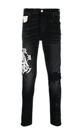 Amiri x Wes Lang Reaper Logo Jean 'Aged Black'