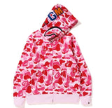 Bape ABC Camo Full Zip up Hoodie Pink