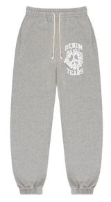 Denim Tears Cotton Wreath Peace University Sweatpants Heather Grey