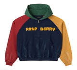 Gold + Vintage Gallery Raspberry Color Block Zip Up Hoodie Multicolor