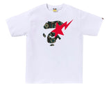 BAPE Trial Camo Ape Face Sta Tee White/Green